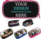 Nigmuye Custom Pencil Case Personalized Add Photo Text Pen Bag Large Capacity Zipper Pencil Box for Office Travel Graduation Gifts