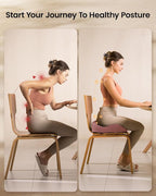 ProtoArc Seat Cushion, Office Chair Cushion for Sciatica, Coccyx Cushion, Ergonomic Memory Foam Seat Cushion for Car, Home, Pressure Relief Pad for Hip, Tailbone, All Day Comfort - Pink