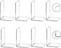 CY craft 8 Pieces/4 Pairs Bookends,Clear Acrylic Bookends for Shelves,Heavy Duty Book Ends and Desktop Organizer,Book Stopper for Books/Movies/CDs,7.3x4.8x4.8 inch