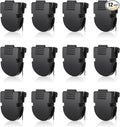 LXUEJIE 12 Pack Cubicle Clips for Fabric Walls, Cubicle Wall Clips Plastic with Stainless Steel Hook, Securely Hold Pictures, Notes & Keys on Fabric Panel Walls, Black