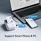 NIIMBOT B1 Label Maker with Tapes,2 Inch Portable Thermal Label Printer for Home Office School Small Business, Address, Clothing, Crafts, Retail,Support Smartphones & PC,Sky Blue
