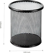 SNOW COOLER Pen Holder Mesh Pencil Holder Metal Pen Holder Pencil Holder for Desk Office Pen Organizer Black, 8 Pack