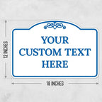 Custom Decorative Sign, Personalized Metal Sign for Business, Driveway, Home, Airbnb, Office Door Plaque, Blue Light Sign, 12x18 Inches, ACM, Fade Resistant, Made in USA by Sigo Signs