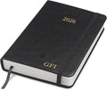 Wykeham's Executive 2026 Daily Journal Planner – US Public Holidays & Format – Customization Available (Personalized Black, 6"×4.5")
