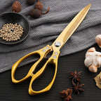 Large Ribbon Cutting Scissors,Heavy duty gold stainless steel scissors,With scissors and a pair of white gloves,Suitable for Ribbon-Cutting,Office,Home,and Crafts, Right/Left Handed (10.83 inches)
