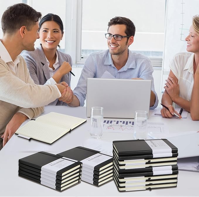 LYDTICK 20 Pack Journals for Writing College Ruled Notebooks Journal in Bulk, Hardcover Notebooks (200Pages) for Note Talking, Lined Bullet Journals for Home School Office, 5.7"x8.4", Black