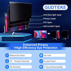 GUDTEKE Computer Privacy Screen Filter 24" Hanging Privacy Screen Protector Compatible Widescreen Computer Monitor with Aspect Ratio 16:9,Anti-Glare Privacy Screen Protector for 23.6" 23.8" Monitor