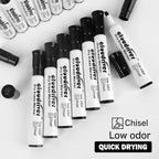 cloudriver Low Odor Dry Erase Markers Tank Style, 86 Count, Chisel Tip, Black Whiteboard Markers, Bulk Dry Erase Marker For Office, home and School Supplies
