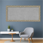 Amanti Art Silver Framed Magnetic Board 24x52 Oversize Vision Board for use with Magnets, 100% Metal Sheet to Display Items as Office Decor or for Home Organization in mudroom, Kitchen or Kids Room