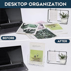 xydstay Acrylic Brochure Holder 8.5x11 Inches Slant Back Design, Clear Display Stand, Plastic Table Stand Sign Holder,Pamphlet Holder Flyer Holder, Acrylic Display Stand,for Office, Home, Store, 2 Pack