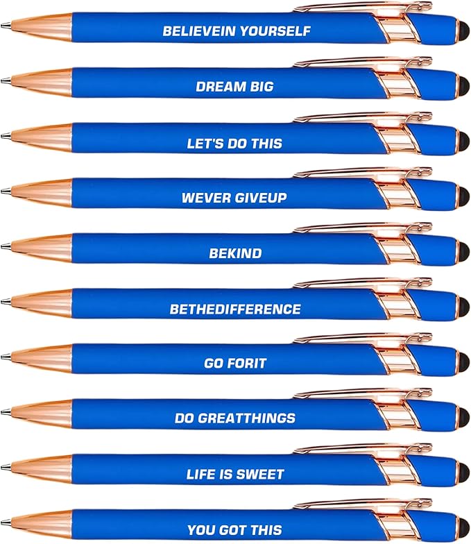 CRME Best Nurse Ever Ballpoint Pens Retractable Pen Design Engraved Motivational Quotes Fluent Writing Nice Novelty Pens for Coworker Gifts
