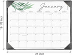 Large Desk Calendar 2026 with Desktop Mat, Cabbrix Desk Pad Calendar 21 x 16-1/2 Inch Covering January 2026 to December 2026, Desk Blotter Calendar for Home School and Office, Black
