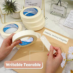 Fainne Masking Tape Bulk General Purpose Masking Painting Tape 55 Yards for Painting Home Office School Stationery Arts Crafts Basic Use, Easy Removal(72 Rolls,1 Inch)
