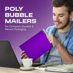 Purple Small Poly Bubble Mailers 6x10 inch #0 | Self Seal Padded Envelopes | Cushioned Bubble Mailer | Usable Size 6x9 | WaterProof | Lightweight mailing Shipping Bags | 500 Pack Bulk