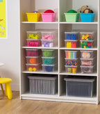 IRIS USA 6-Pack Storage Bins with Lids, 6 Quart - Crystal Clear, Shoe Boxes Stackable Containers Organize Shoes Closet Shelves, Teacher Tools Classroom Organization, Game - BPA-Free Plastic