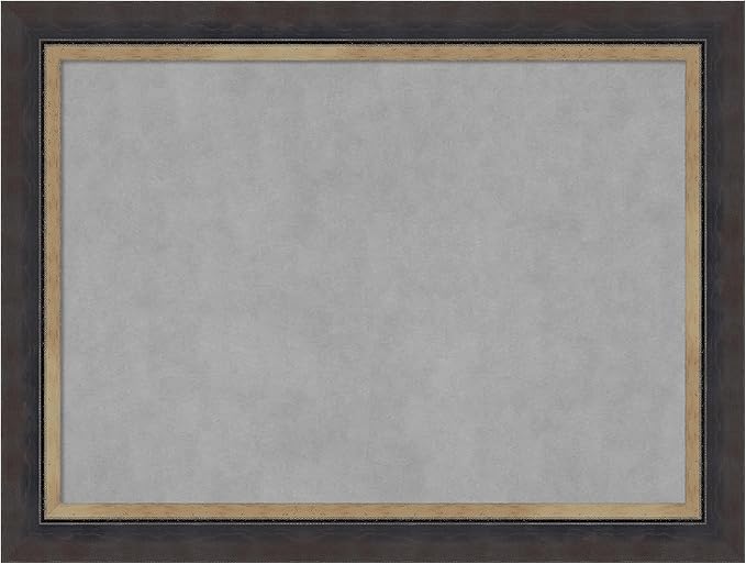 Amanti Art Black Framed Magnetic Board 25x33 Medium Vision Board for use with Magnets, 100% Metal Sheet to Display Items as Office Decor or for Home Organization in mudroom, Kitchen or Kids Room