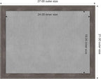 Amanti Art Grey Framed Magnetic Board 21x27 Medium Vision Board for use with Magnets, 100% Metal Sheet to Display Items as Office Decor or for Home Organization in mudroom, Kitchen or Kids Room