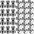 VNDUEEY 30Pcs Strong Fridge Magnets, Black Whiteboard Magnets Refrigerator Magnets, Magnetic Push Pin, Small Metal Magnets for Locker, Map, Kitchen, Office, School, Adults