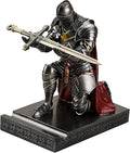 Amoysanli Medieval Armored Warrior Wearing Outerwear, Mobile Phone Stand Knight Pen Holder Desk Organizers, Resin Bookends Paperweight with a Letter Opener for Desk (Iron)