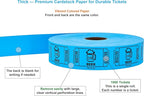 Tacticai 1000 Raffle Tickets, Beer, Blue, Single Roll, Ticket for Events, Entry, Reward, Fundraiser & Prizes