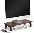 Anji Mountain Monitor Stand - Desktop Organizer & Laptop Riser, Ergonomic Monitor Riser, Space-Saving Monitor Stand for Desk, Durable Construction, Easy Assembly, Ideal for Home & Office,Walnut