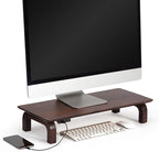 Anji Mountain Monitor Stand - Desktop Organizer & Laptop Riser, Ergonomic Monitor Riser, Space-Saving Monitor Stand for Desk, Durable Construction, Easy Assembly, Ideal for Home & Office,Walnut