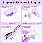 Gawsey Desk Organizers and Accessories Set with 360-Degree Rotating Pen Holder, Tape Dispenser, Stapler, Staple Remover, 1000 Staples, Tape, Clips Set, Ruler, Scissor, Pen