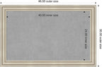 Amanti Art Silver Framed Magnetic Board 30x46 Large Vision Board for use with Magnets, 100% Metal Sheet to Display Items as Office Decor or for Home Organization in mudroom, Kitchen or Kids Room