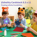 120 Sheets 8.5" X 11" Colored Cardstock, 12 Assorted Colors Construction Paper Valentine's Day Card Stock Printer Paper for Printing, Card Making, DIY Crafts,School Supplies,Party Decorations