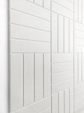 DECORITA White Felt Bulletin Board Tiles | Modern Cork Board Alternative | Large Cork Boards for Walls | Aesthetic Felt Wall Panels for Office & Home Decor | Pin Board & Photo Board (12-Pack) | White