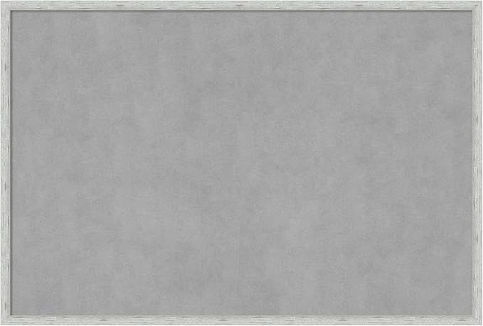 Amanti Art Silver Framed Magnetic Board 25x37 Large Vision Board for use with Magnets, 100% Metal Sheet to Display Items as Office Decor or for Home Organization in mudroom, Kitchen or Kids Room