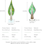 QFkris Blown Glass Tree of Life Leaf Sculpture for Home Decor, 12inch Hand Blown Glass Art Decorative Statue for Book Shelf Living Room Office Desk Home Decoration Accents Collectible Figurines