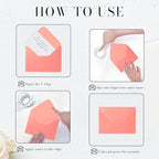 Pink Pearl Envelopes 5x7-100 PCS Goefun Metallic A7 Euro Flap Envelopes for Wedding Invitation, Save the Dates, Thinking of You, 5.25 x 7.25 inches