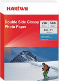 HARtwii 220 Sheets Double Side High Glossy Photo Paper 8.5x11 Inches 54lbs for Inkjet Printers and Dye Ink 200Gsm Suitable for Inkjet Printing Printer