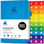 Clever Fox Planner – Undated Weekly & Monthly Planner for Productivity, Time Management & Goals – Organizer Journal – A5 (Sky Blue)