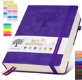 PERCUN A4 Lined Journal Notebook，365 Page Large Leather Journals for Writing Women Men，Hardcover Notebook with 100Gsm Thick Pages for Travel，Work，School，College Ruled, Daily Diary (8.5" x 11.4")