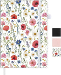 Thboxes 160 Pages Lined Journal Notebook, 5.71" X 8.27" Writing & Journaling Hardcover Executive Notebooks for Student Worker Women Men Notepads Journals for Writing Travel & Organization, Floral