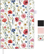 Thboxes 160 Pages Lined Journal Notebook, 5.71" X 8.27" Writing & Journaling Hardcover Executive Notebooks for Student Worker Women Men Notepads Journals for Writing Travel & Organization, Floral