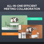 Yealink Video Conference Camera, 4K Webcam, 120° Ai Auto Framing, 8 Microphone Arrays & Speaker Tracking, Ai Noise Cancellation Teams Certified, Meetingbar A10 All-in-one Conference Room Camera System