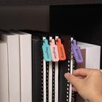 Trilancer Cable Cord Labels Large Size, for Organizing Wires and Identification, Multicolored Handwriting Cable Tags, Reusable with Multiple Uses - 35 PCS