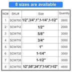 SimCos 18 Gauge 1/4" Narrow Crown Staples, Galvanized Upholstery Staples for 18 GA Pneumatic or Electric Stapler or Staple Gun (1/2"-1800 PCS)