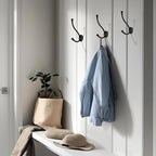 Sailing 3 Pack Coat Hooks - Antique Black Coat Hooks Decorative Wall Hooks for Bathroom Living Room Bedroom Hanger for Robe Dressing Room Fitting Room