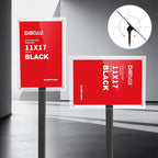 DISPLAYSWORKER Heavy Duty Pedestal Sign holder floor Stand,sign stand poster stand ,Acrylic Frame Standing Floor for 11 x 17 inch,Black (black, acrylic frame 11-x-17-inch)