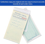Guest Checks Server Note Pads 300 Sheets with Carbonless Copy Paper for Restaurants (6 Books) 3.5" x 6.75" Per Ticket Book