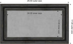 Amanti Art Black Framed Magnetic Board 17x29 Small Vision Board for use with Magnets, 100% Metal Sheet to Display Items as Office Decor or for Home Organization in mudroom, Kitchen or Kids Room