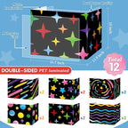 Affrolling 12 Pcs Inspirational Privacy Folders Bulk for Students Cardboard Privacy Boards Desk Divider Panel Waterproof Testing Divider for Classroom Back to School Study Supplies (Chalkboard)