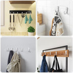 ZAYBOD 25PCS Wall Hooks | Hooks for Hanging | Wall Hooks for Hanging | Coat Hooks | Hooks for Hanging Heavy Duty | Wall Hangers with 50 Pieces Screws（White）