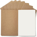 Foliom 8 Pack Kraft Notebooks Bulk A5, 60 Pages Blank Journals, 8.3x5.5 Inches, Natural Kraft Cover Composition Notebooks for School Office Students Artists