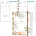 2026 Daily & Monthly Planner - One Page Per Day, Daily Planner from January 2026 - December 2026, Planner 2026 with 12 Monthly Tabs, 8.5" x 11", Rose Leaf