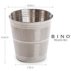 BINO Metal Waste Basket for Home, Office, Bathroom, Dorm, Kitchen and More | Trash Can Bin for Bedroom | Desk Trash Can | Home Essentials